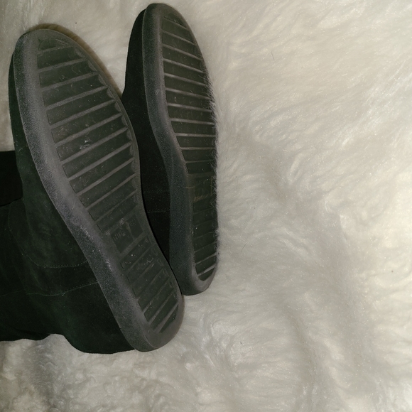 Nine West Size 10M Black Suede Leather Wedge Booties - Picture 5 of 6